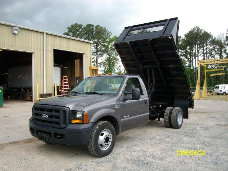 Used 2007 Ford F350 Flatbed Dump Truck For Sale In Md 1173