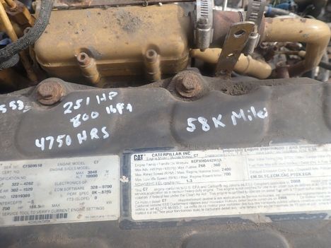 USED 2008 CAT C7 COMPLETE ENGINE TRUCK PARTS #13299-6