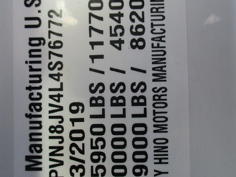USED 2020 HINO 268A BOX VAN TRUCK #1811-14