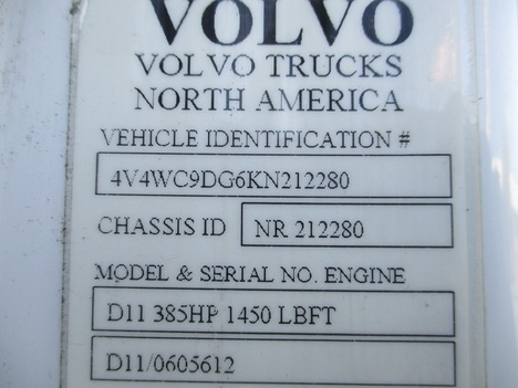 USED 2019 VOLVO VNR64T300 TANDEM AXLE DAYCAB TRUCK #1820-17