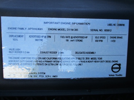 USED 2019 VOLVO VNR64T300 TANDEM AXLE DAYCAB TRUCK #1820-26