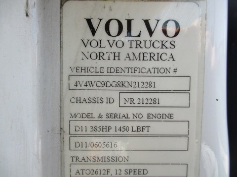USED 2019 VOLVO VNR 64T 300 TANDEM AXLE DAYCAB TRUCK #1822-21