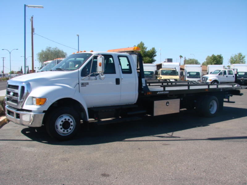 USED 2007 FORD F650 XLT ROLLBACK TRUCK FOR SALE IN AZ #1319