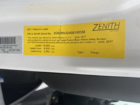 USED 2017 OTHER ELECTRIC 159 PANEL - CARGO VAN TRUCK #14472-15