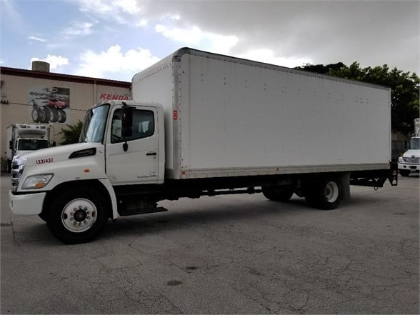 2015 Hino 338 Box Van Truck For Sale Aq 2482
