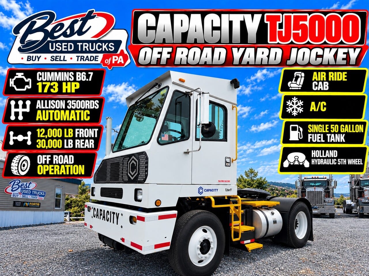 2021 CAPACITY TJ5000 Yard Jockey - Spotter #1 2021 CAPACITY TJ5000 Yard Jockey - Spotter #1