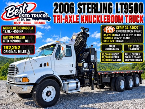 2006 STERLING LT9500 Knuckleboom Truck #12946