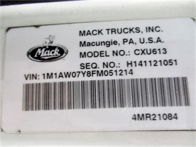 USED 2015 MACK PINNACLE CXU613 SLEEPER TRUCK #$vid