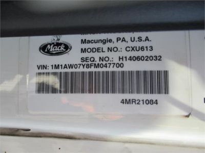 USED 2015 MACK PINNACLE CXU613 SLEEPER TRUCK #$vid