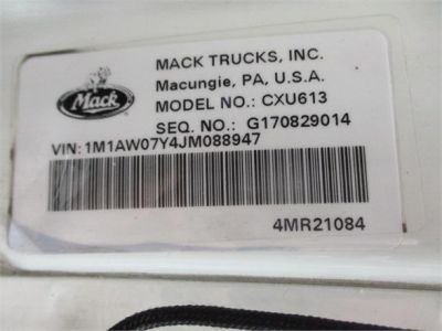 USED 2018 MACK PINNACLE CXU613 DAYCAB TRUCK #$vid