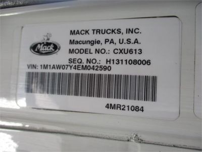 USED 2014 MACK PINNACLE CXU613 SLEEPER TRUCK #$vid