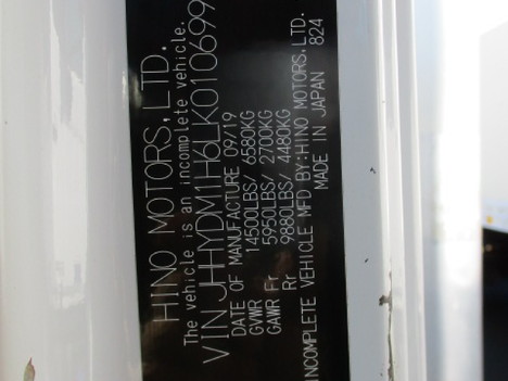 USED 2020 HINO 155 BOX VAN TRUCK #$vid