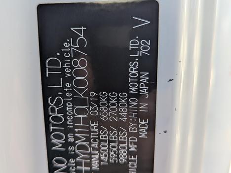USED 2020 HINO 155 BOX VAN TRUCK #$vid