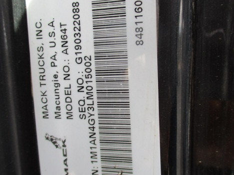 USED 2020 MACK AN64T TANDEM AXLE DAYCAB TRUCK #$vid