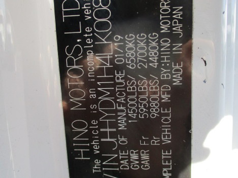 USED 2020 HINO 155 BOX VAN TRUCK #$vid