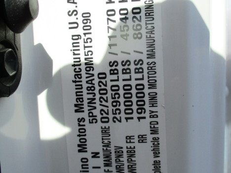 USED 2021 HINO L6 BOX VAN TRUCK #$vid