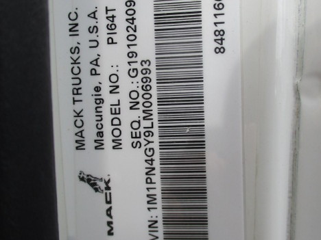 USED 2020 MACK PI64T T/A TAG AXLE DAYCAB TRUCK #$vid