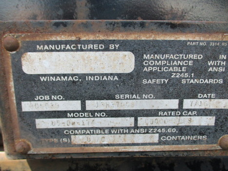 USED 2016 MACK GU713 ROLL-OFF GARBAGE TRUCK #$vid