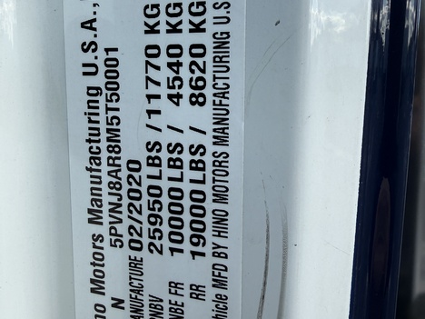 USED 2021 HINO L6 BOX VAN TRUCK #$vid