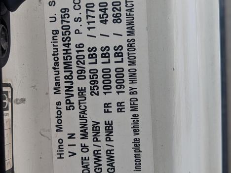 USED 2017 HINO 268A BOX VAN TRUCK #$vid