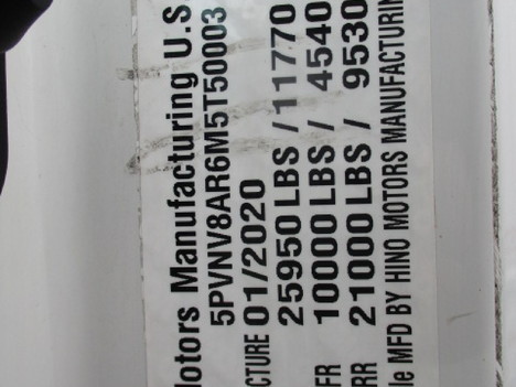 USED 2021 HINO L7 BOX VAN TRUCK #$vid