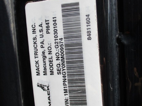 USED 2022 MACK PI64T TANDEM AXLE SLEEPER TRUCK #$vid