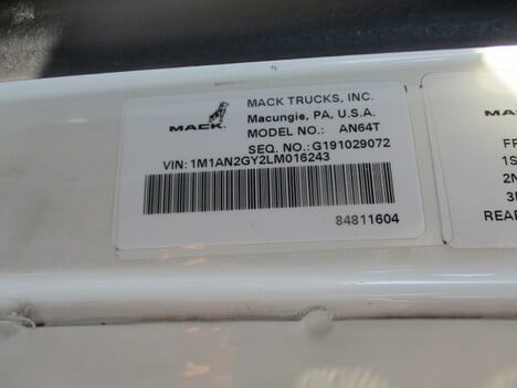 USED 2020 MACK AN64T TANDEM AXLE SLEEPER TRUCK #$vid
