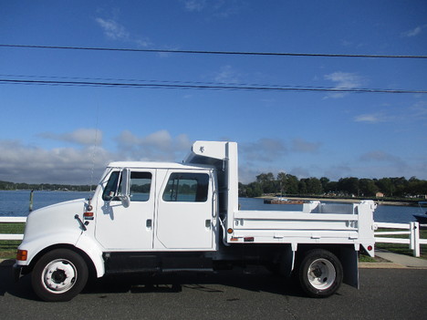 USED 2002 INTERNATIONAL 4700 LP CREW DUMP TRUCK #12187-2