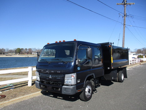USED 2013 MITSUBISHI FE160 CREW DUMP TRUCK #12220-1
