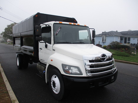 USED 2015 HINO 338 CHIPPER DUMP TRUCK #12379-4