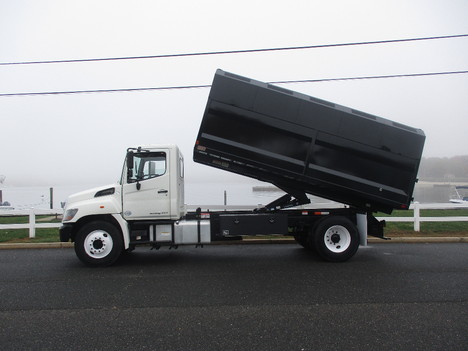 USED 2015 HINO 338 CHIPPER DUMP TRUCK #12379-7
