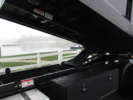 USED 2015 HINO 338 CHIPPER DUMP TRUCK #12379-8