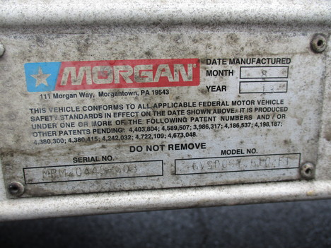 USED 2013 MORGAN 26 FT VAN BODY TRUCK BODY #12406-3