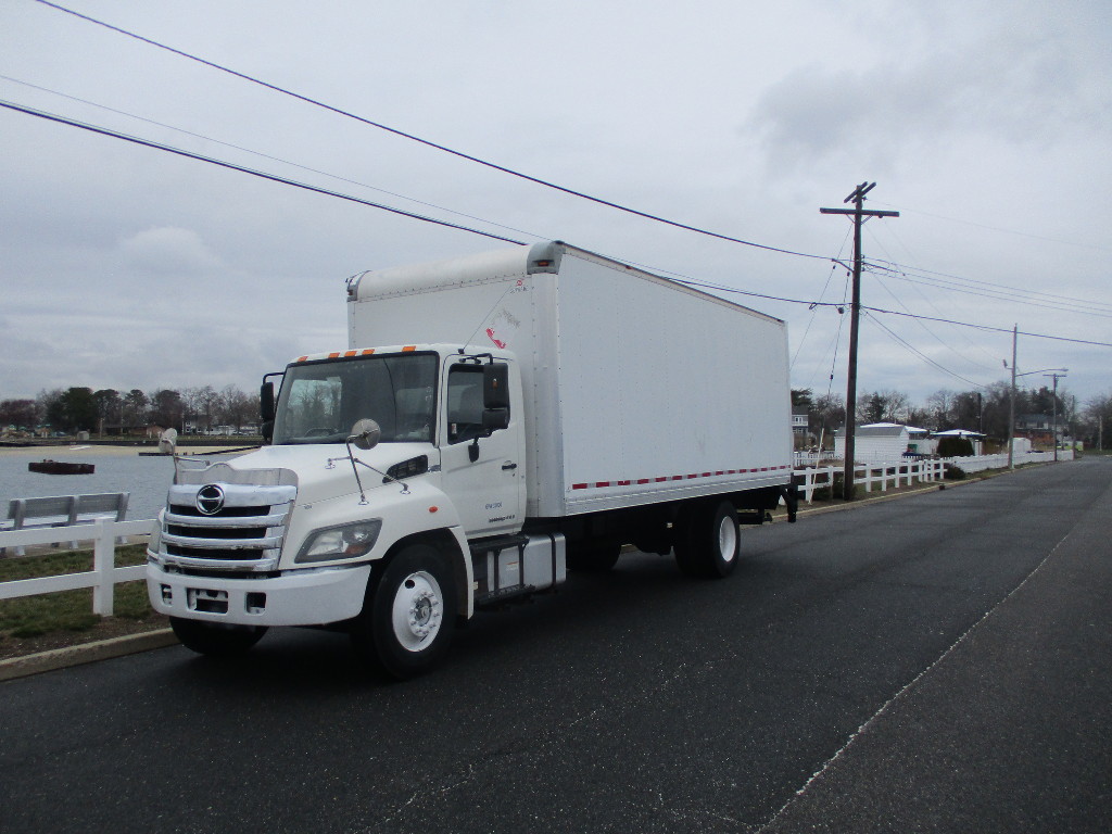 USED 2014 HINO 338 BOX VAN TRUCK #12445