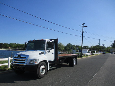 USED 2013 HINO 268 FLATBED DUMP TRUCK #12511-1