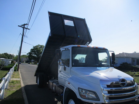 USED 2013 HINO 268 FLATBED DUMP TRUCK #12511-8