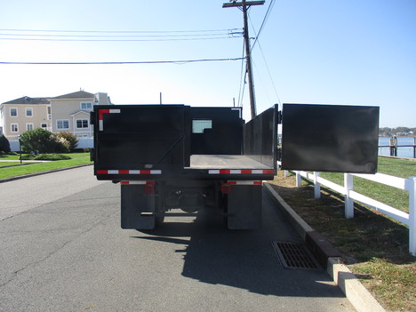 USED 2013 HINO 268 FLATBED DUMP TRUCK #12596-7