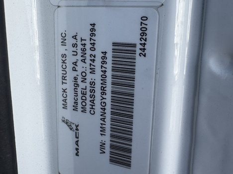 2024 MACK ANTHEM 64T Sleeper