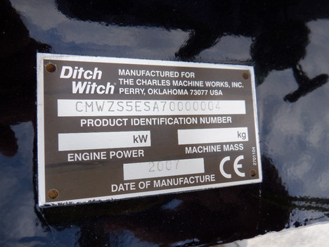 USED2007DITCHWITCHSK5ESTRENCHER #3580-5
