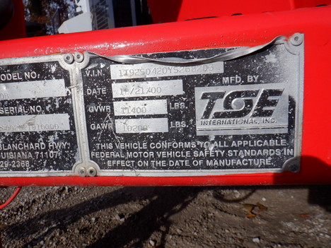 USED 2000 TSE TSE DPT-30B SINGLE DRUM PULLER EQUIPMENT #3668-3