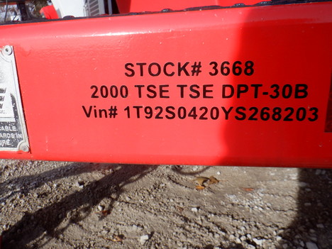 USED 2000 TSE TSE DPT-30B SINGLE DRUM PULLER EQUIPMENT #3668-4