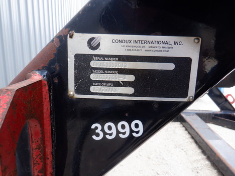 USED 2013 CONDUX RS20 20,000 LBS REEL REEL TRAILER EQUIPMENT #3999-14