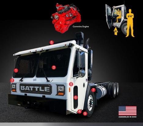 2025 BATTLE MOTORS LETII X12 Front Cab Chassis Truck #4849