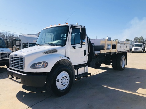 USED 2007 FREIGHTLINER M2 STEEL FLATBED/ STAKEB FLATBED TRUCK #2089-2