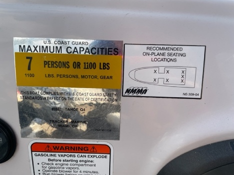 USED 2006 TRACKER MARINE TAHOE Q4 RUNABOUT BOAT #1308-16