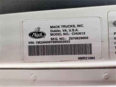 USED 2008 MACK PINNACLE CHU613 ROLL-OFF GARBAGE TRUCK #3203-36