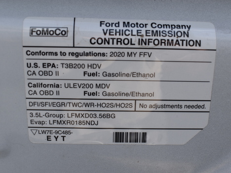 USED 2020 FORD TRANSIT 250 PANEL - CARGO VAN TRUCK #11528-16