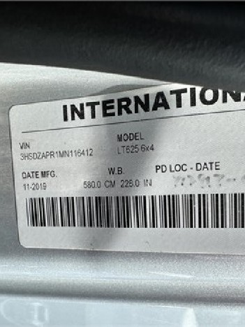 USED 2021 INTERNATIONAL LT 625 TANDEM AXLE SLEEPER TRUCK #1252-17