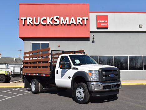 USED 2014 FORD F550 FLATBED TRUCK #12952-3