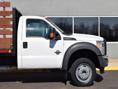 USED 2014 FORD F550 STAKE BODY TRUCK #12953-8